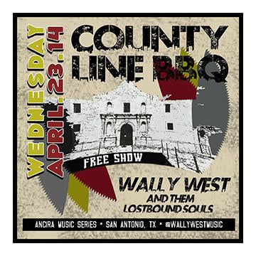 4/23/14 - County Line BBQ (Ancira Music Series) Poster